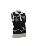 ANEW Golf Women's SM Logo Pattern Knit Vest - Black