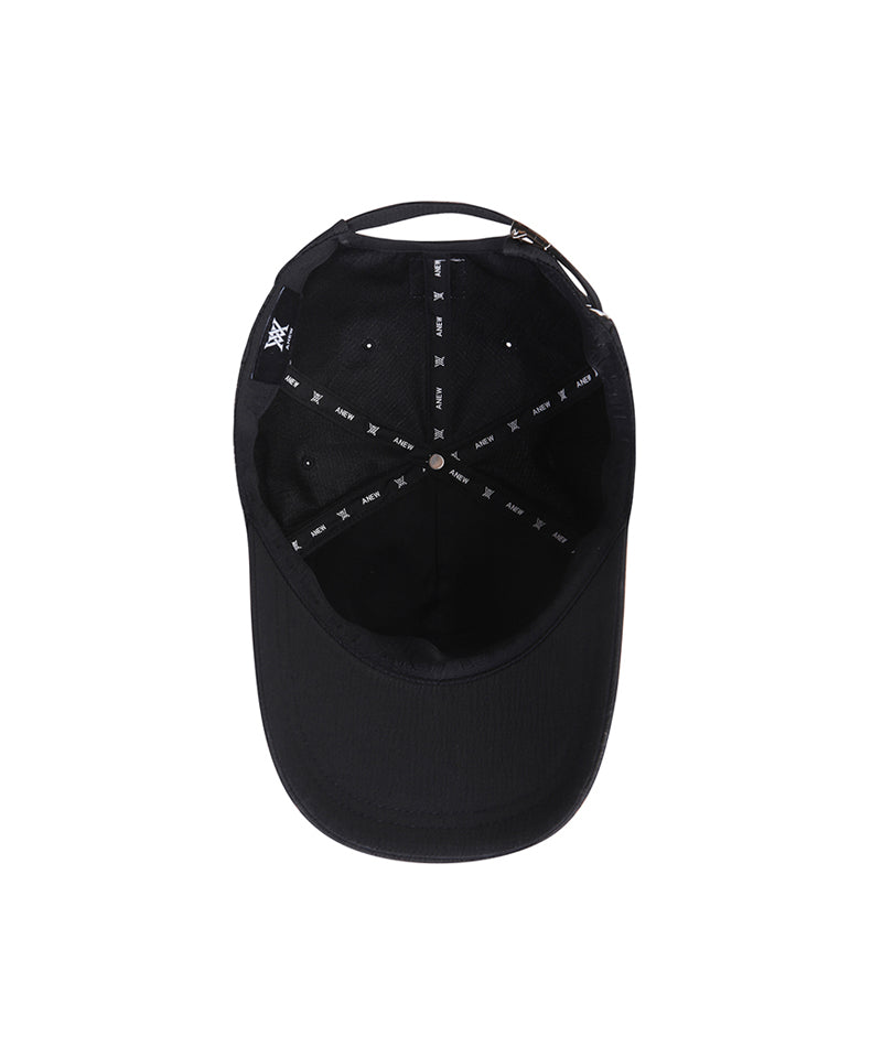 Unisex Seersucker Cap - Black