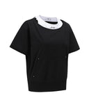 Women Layered  Detail Shirt - Black