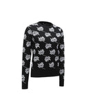 Women's Logo Pattern Jacquard Pullover - Black