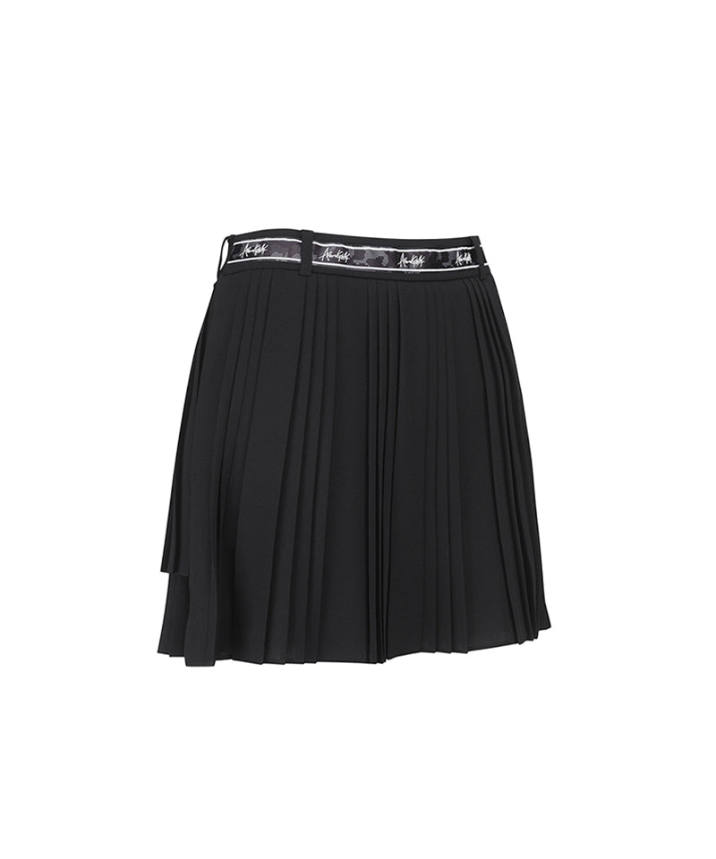 Women Camo Band Pleats SQ - Black