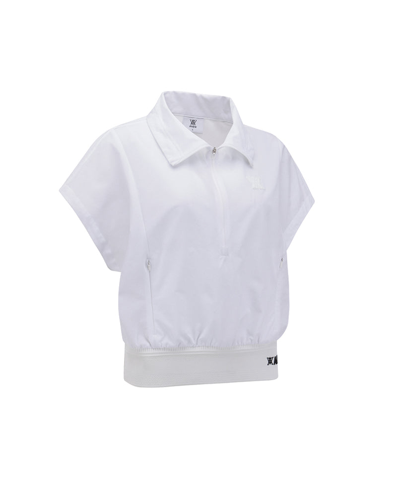 ANEW Golf Women's SM Short Sleeve Anorak Jacket - White
