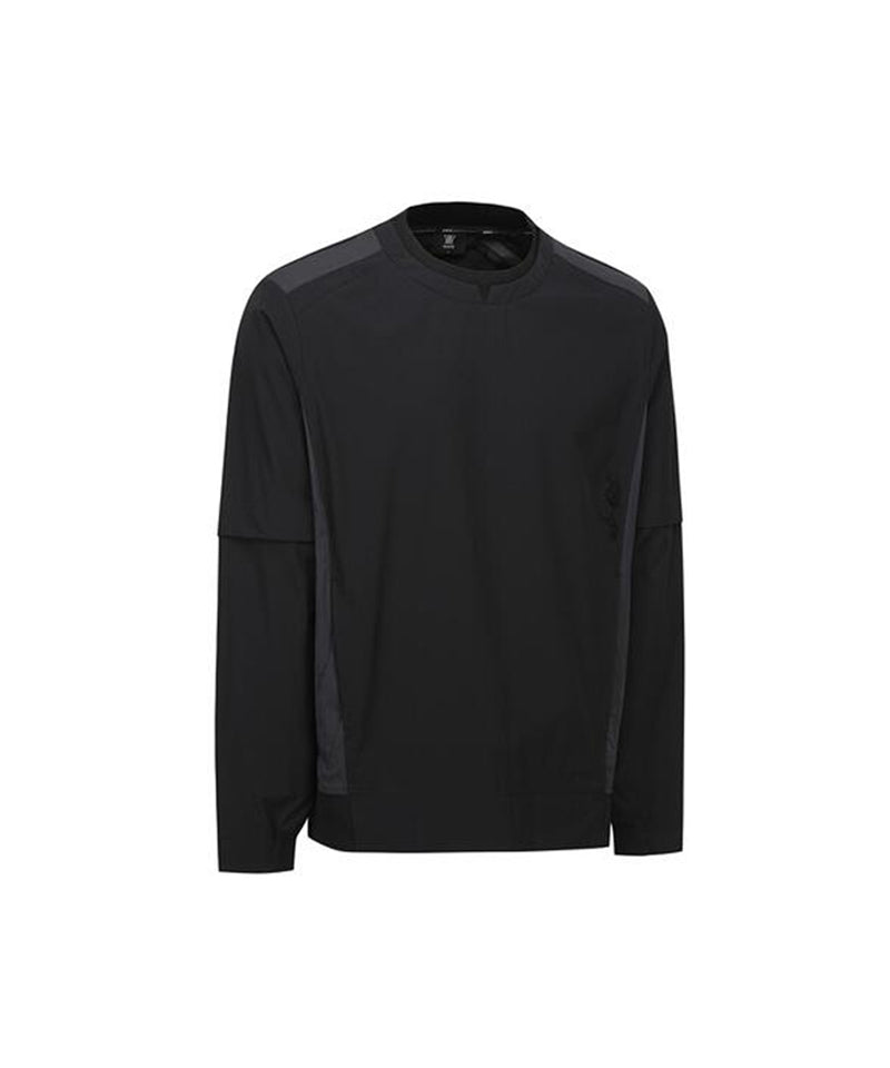 Men's Round Neck Anorak Jacket - Black