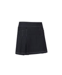 Women's Denim-Like A-Line Skirt - Navy