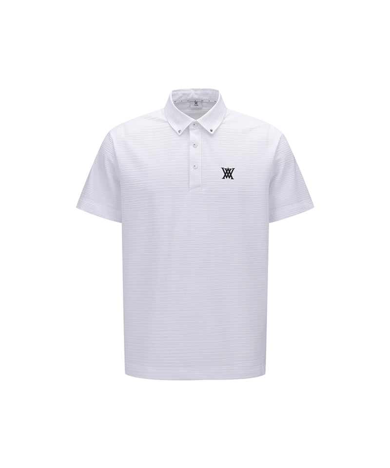 Men's Crack Fabric Short T-Shirt - White