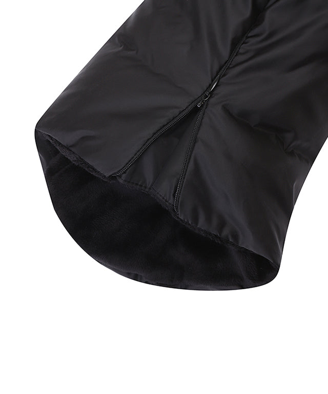 Goose Padded Leg Warmers - Black