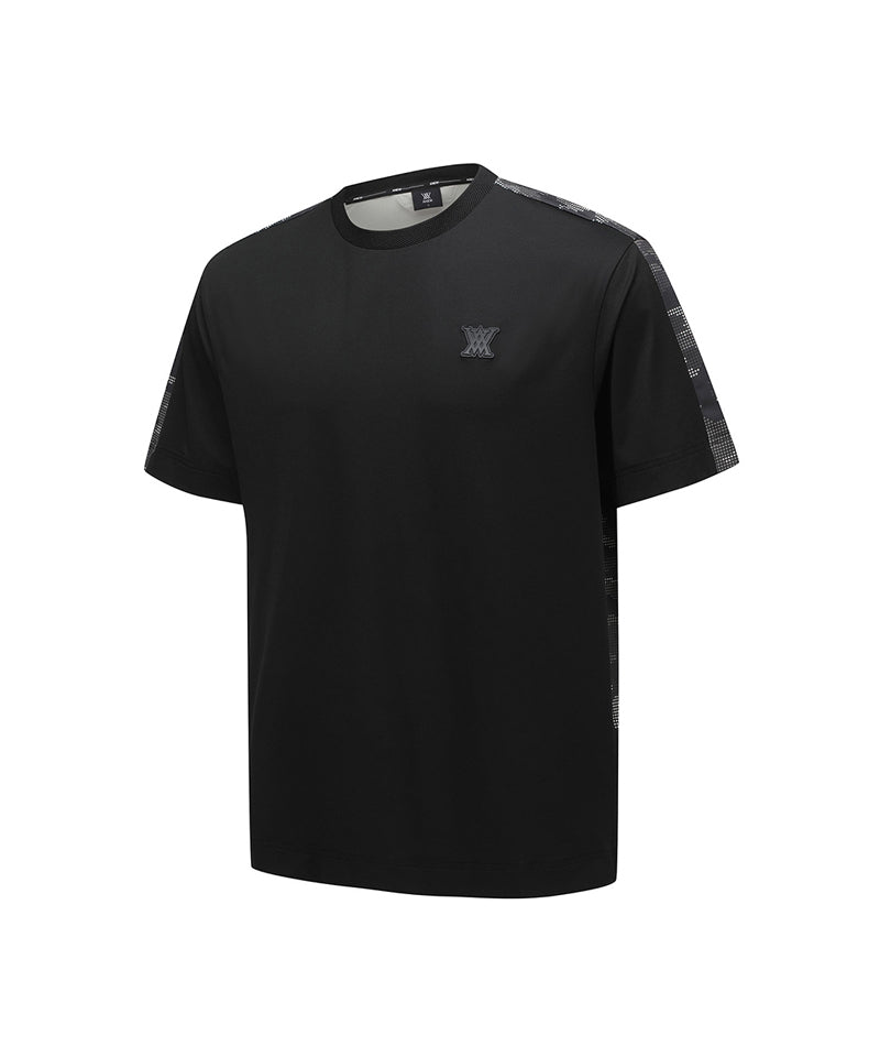 Men New Camouflage Short T-Shirt - Black