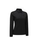 Women's Collar Point Long T-Shirt - Black