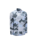 Anew Golf Men's SM Mock Neck Pattern Base Layer - Light Blue