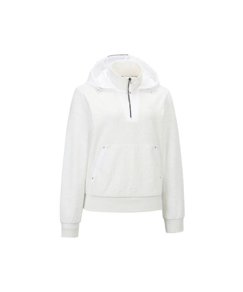 Women's Logo Pattern Anorak - Off-White