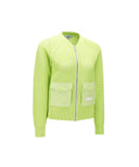 Women's Mesh Zip-Up Cardigan - Lime