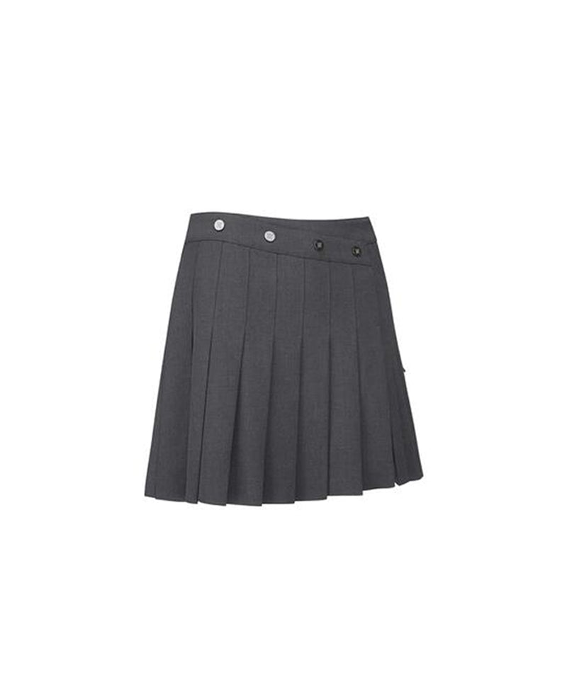 Women's Pleats Half Pants - Melange Gray