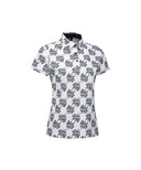 Women's Logo Pattern Short T-Shirt - White