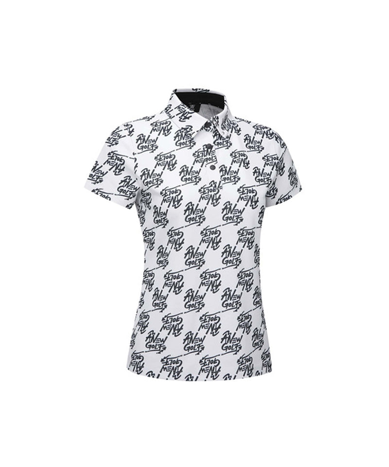 Women's Logo Pattern Short T-Shirt - White