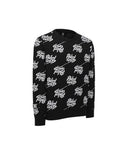 Men's Logo Pattern Jacquard Pullover - Black