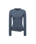 Women's Handle Chain Embroidery Pullover - Blue