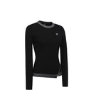 Women's Handle Chain Embroidery Pullover - Black