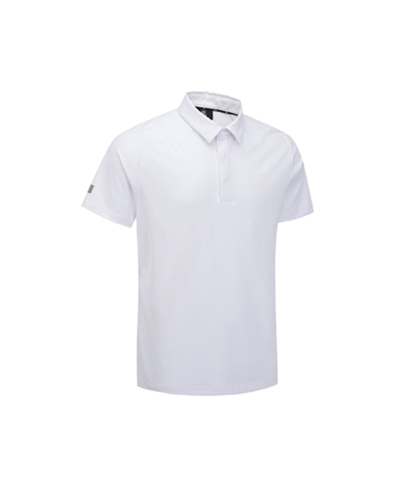 ANEW GOLF Men's SM Black Finish Jacquard Short T-Shirt - White