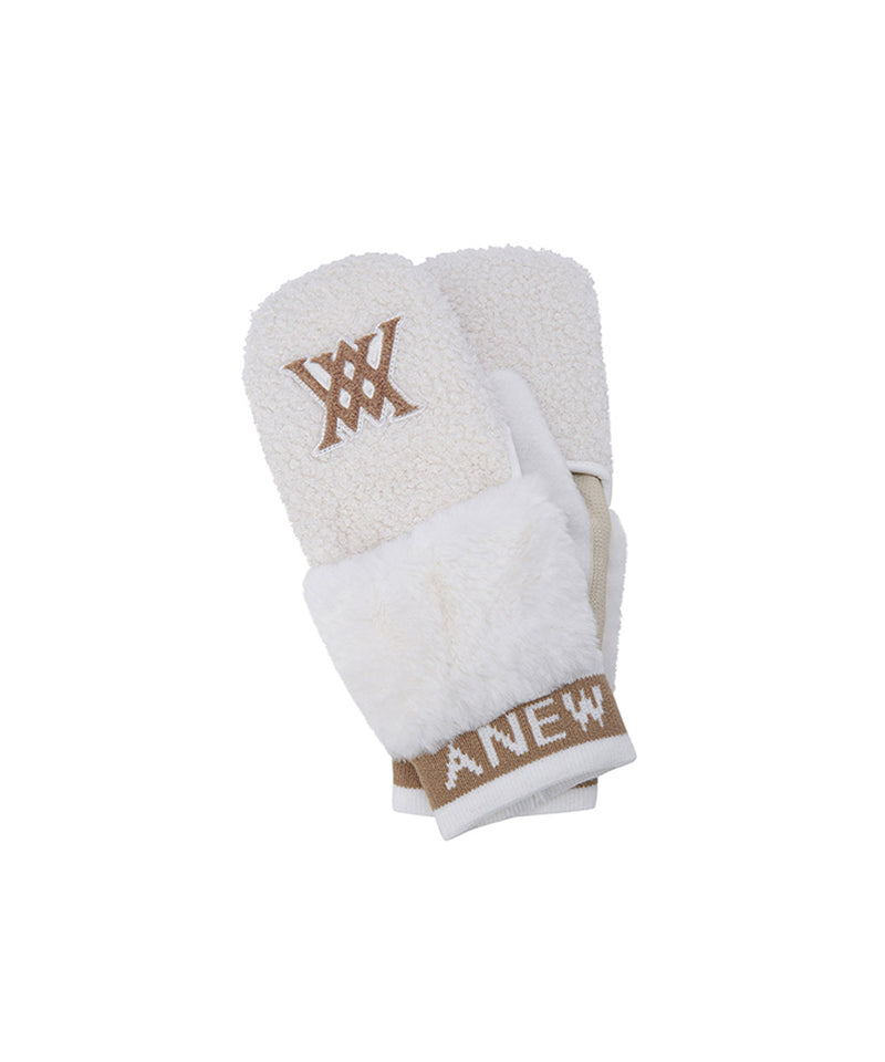 Women's Curly Golf Gloves - White