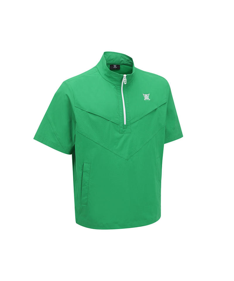 ☆ANEW GOLF☆ SHORT SLEEVE ANORAK JACKET ANEW GOLF Men's SM Short Sleeve Anorak Jacket - Green – Anew Golf USA