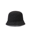 [Legacy Sale] Men's Monogram Round Taping Bucket Hat - Black