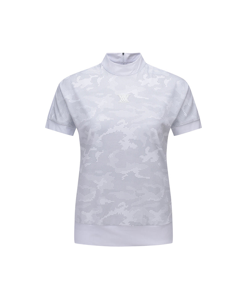 Women New Camouflage Short T-Shirt - White