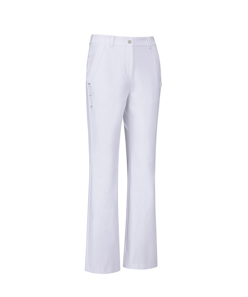 Women's Side Point Boots Cut L/PT - White