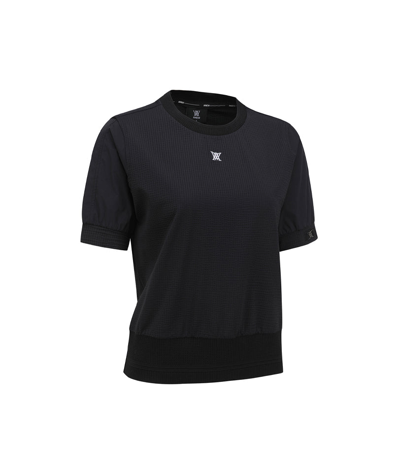 ANEW Golf Women's SM Hybrid Round Short T-shirt - Black