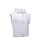 Women's Hoodie Vset Zip-Up Vest - White