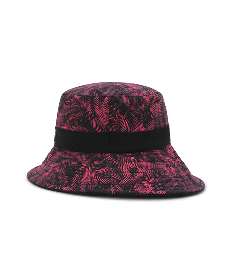 ANEW Golf Uni Tropical Pattern Reversible Bucket Hat - Black