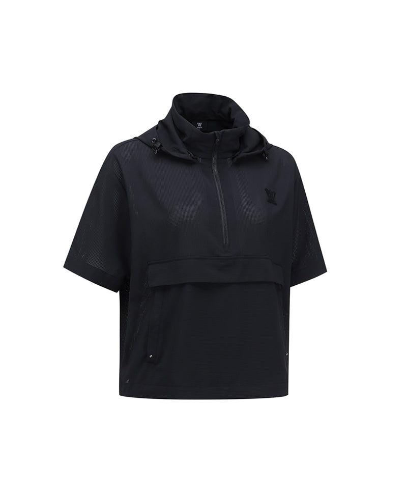 ANEW Golf Women's SM Hoody Anorak Jacket - Black