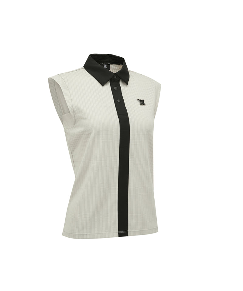 ANEW Golf Women's SM Collared Sleeveless - Light Beige