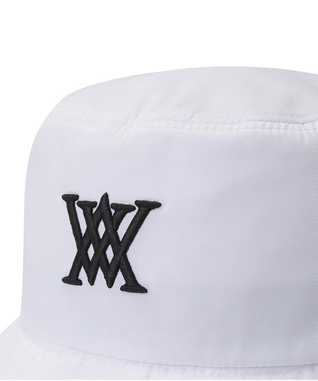 Wide Brim Bucket Hat - White