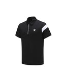 Men Ice Dots Incision Point Short T-Shirt - Black