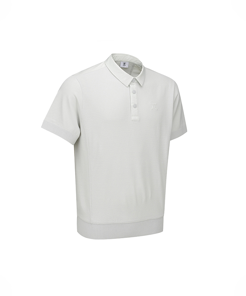 Men's FA Hybrid Short Sleeve Sweater - Light Grey