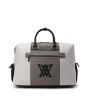 Uni Logo Intaglio Boston Bag - Beige