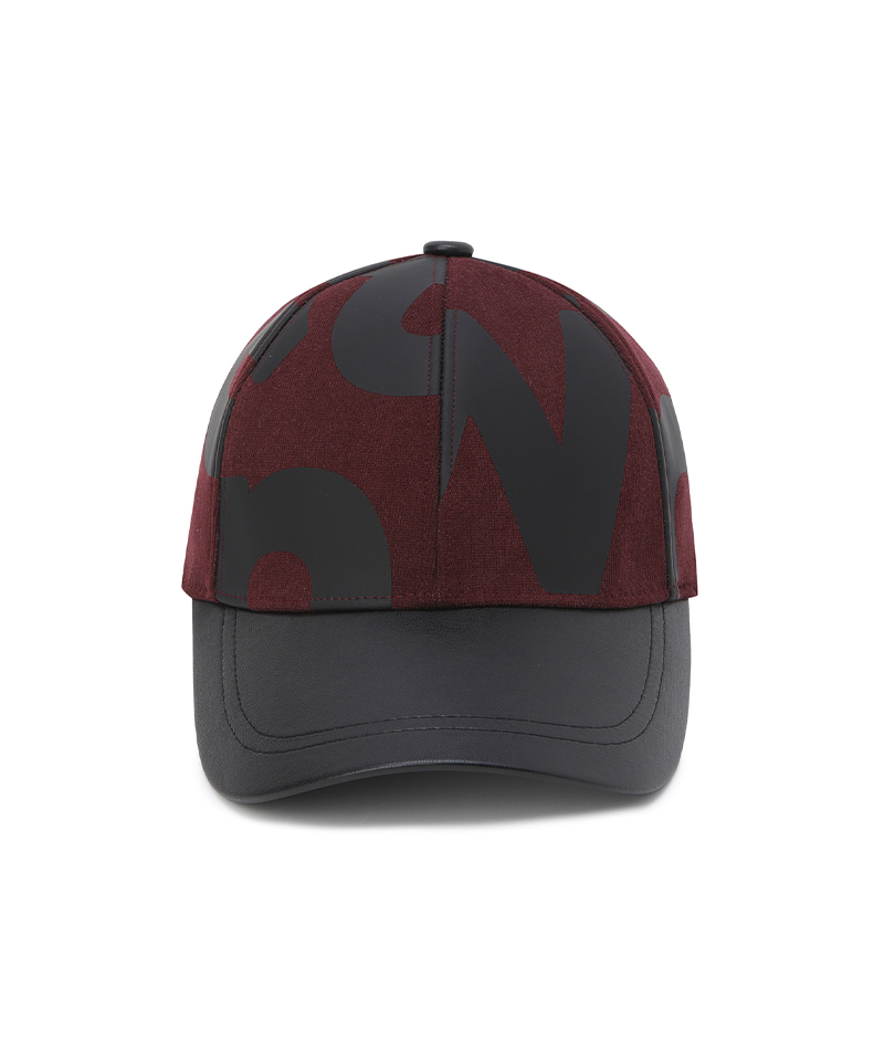 Unisex Big Wording Cap - Burgunday