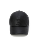 Unisex Leather Like Cap - Black