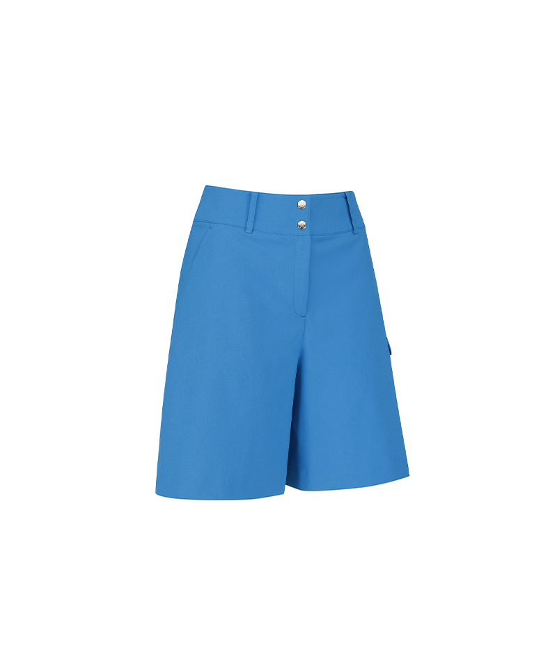 Women's FA Back Pleated Half Pants - Blue