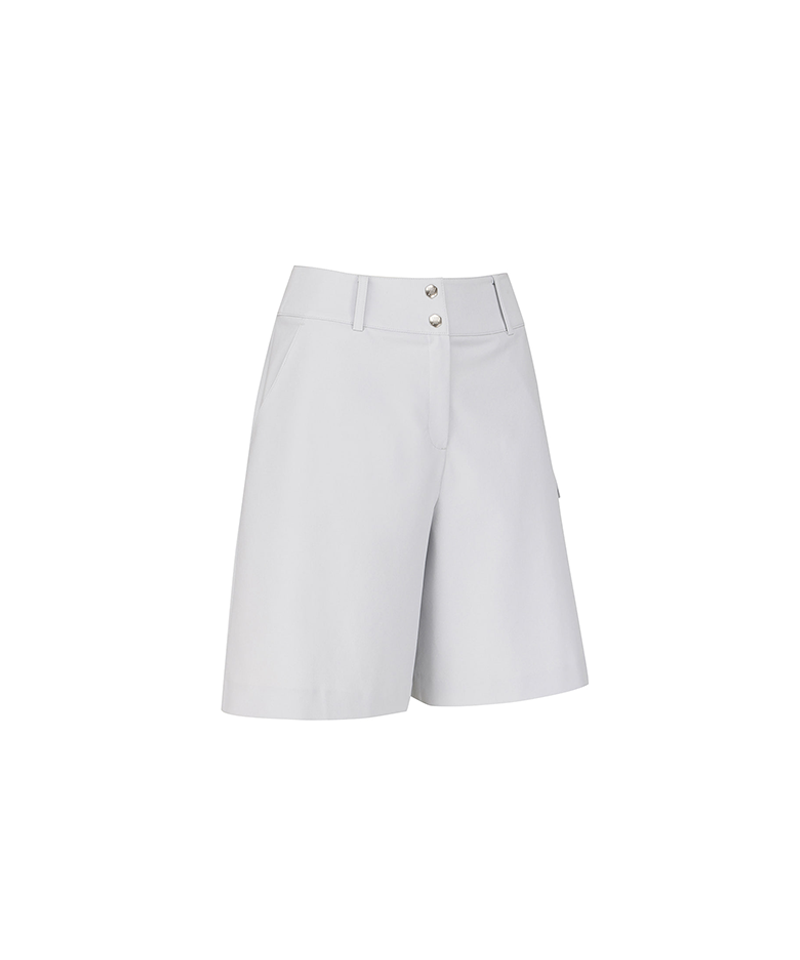 Women's FA Back Pleated Half Pants - Light Grey