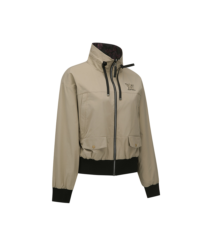 Women's FA Flower Pattern Reversible Jacket - Beige