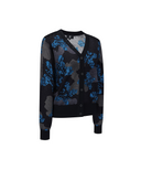 Women's FA Flower Pattern Knit Cardign - Black