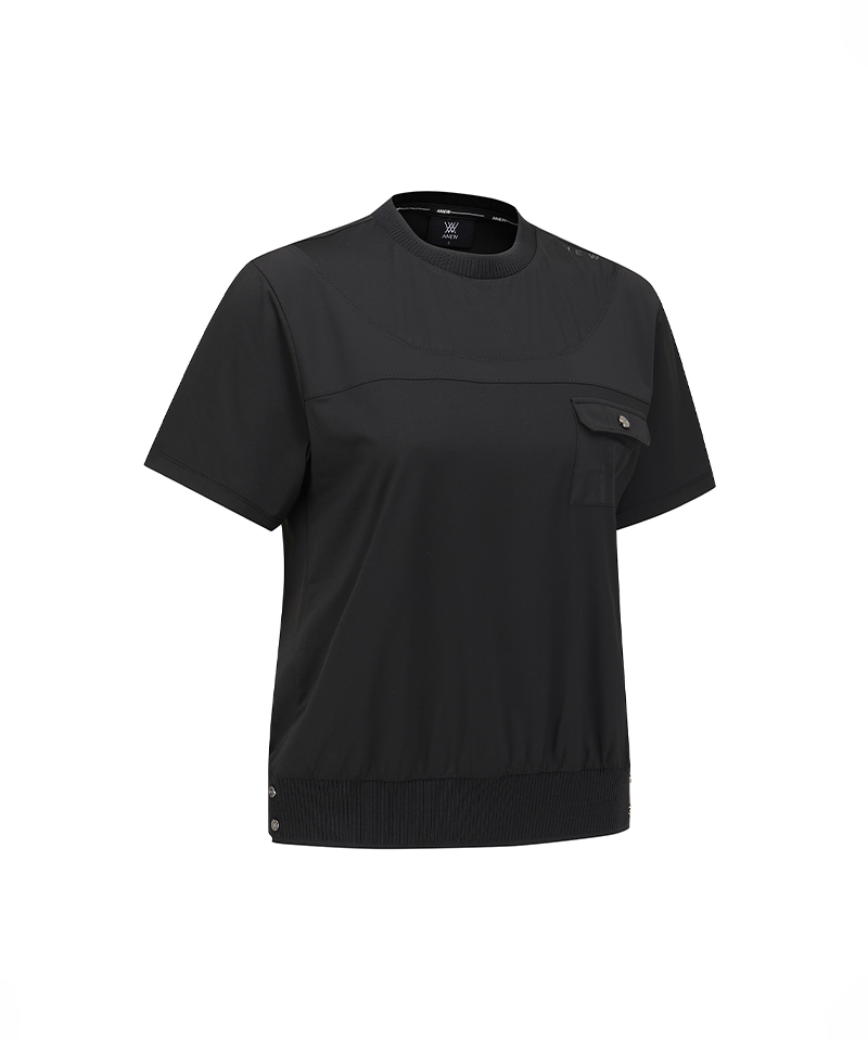 Women's FA Hybrid Round Short T-Shirt - Black