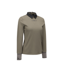 [Signature] Women's Stripe Textured L/TS - Light Brown