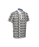 Men's SM Logo Pattern Short T-Shirt - Cream
