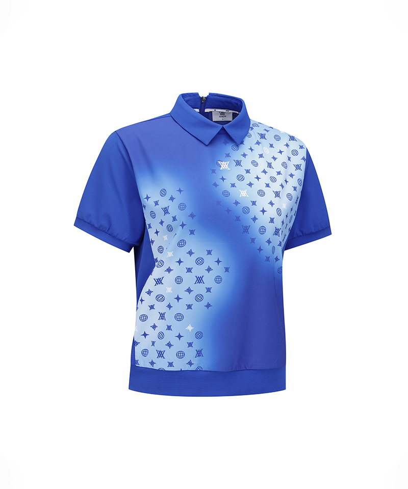 ANEW Golf Women's SM Gradation Pattern Short T-Shirt - Royal ANEW Golf Women's SM Gradation Pattern Short T-Shirt - Royal