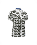Women's SM Logo Pattern Short T-Shirt - Cream