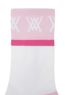 Women's Blocks Medium Neck Socks - Pink