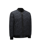 Men's WI Logo Pattern Reversible Down Jacket - Black