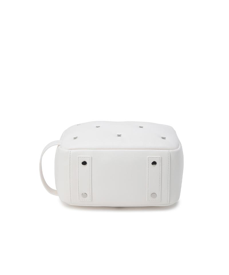 Women's Padded Color Pouch - Cream